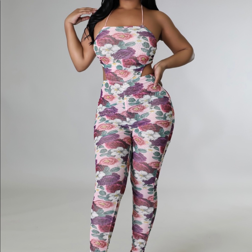 Floral jumpsuit set